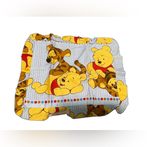 Vtg Disney Winnie The Pooh & Tigger baby pillowcase with twin sheet fitted - Picture 1 of 3